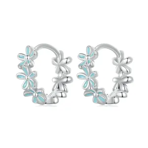 Mint Garland Hoop Earrings
