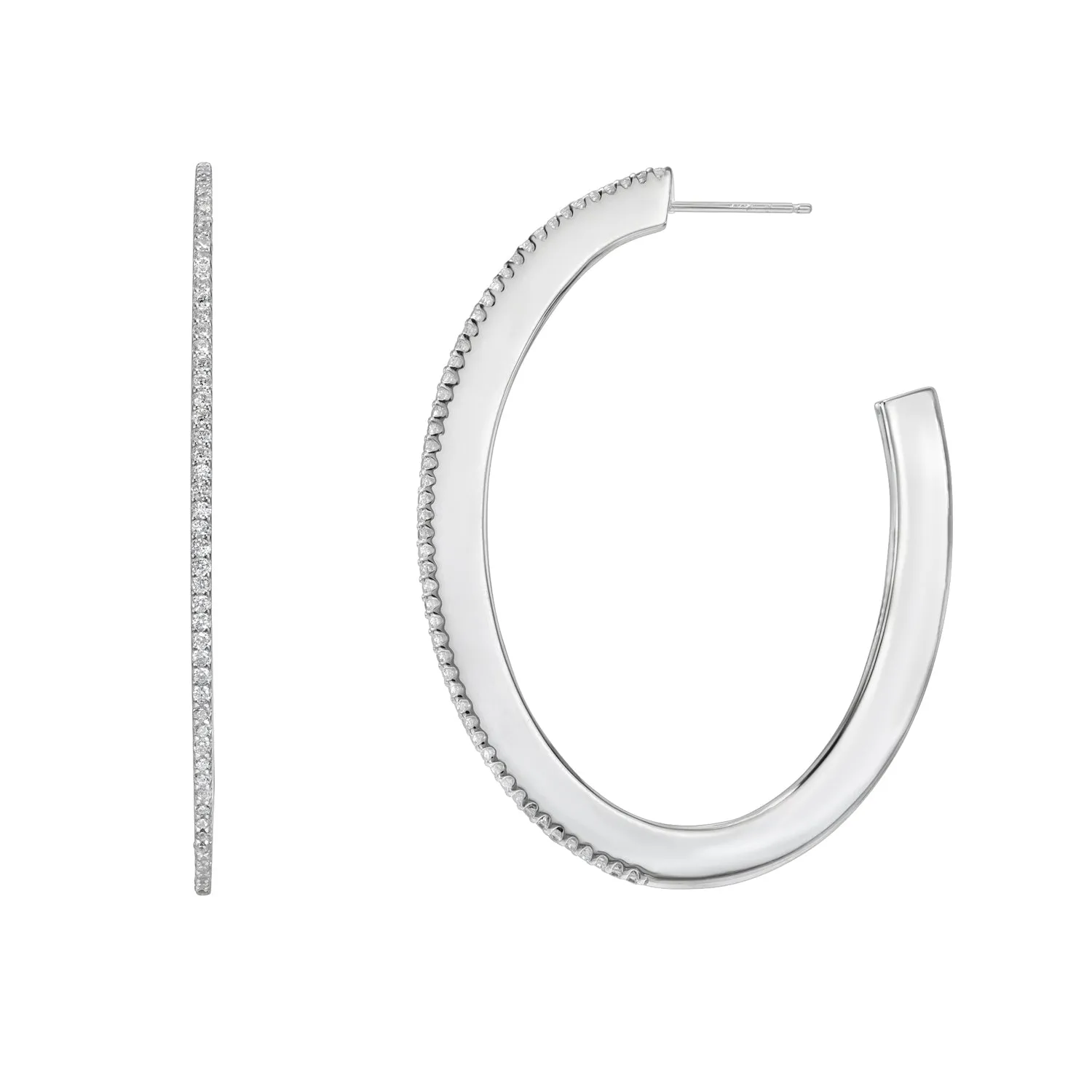 MOD OVAL HOOP EARRINGS