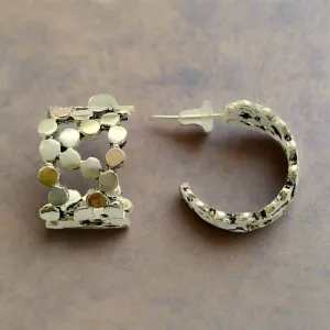 Modern Dotted Hoop Earrings - Yet to Discover.