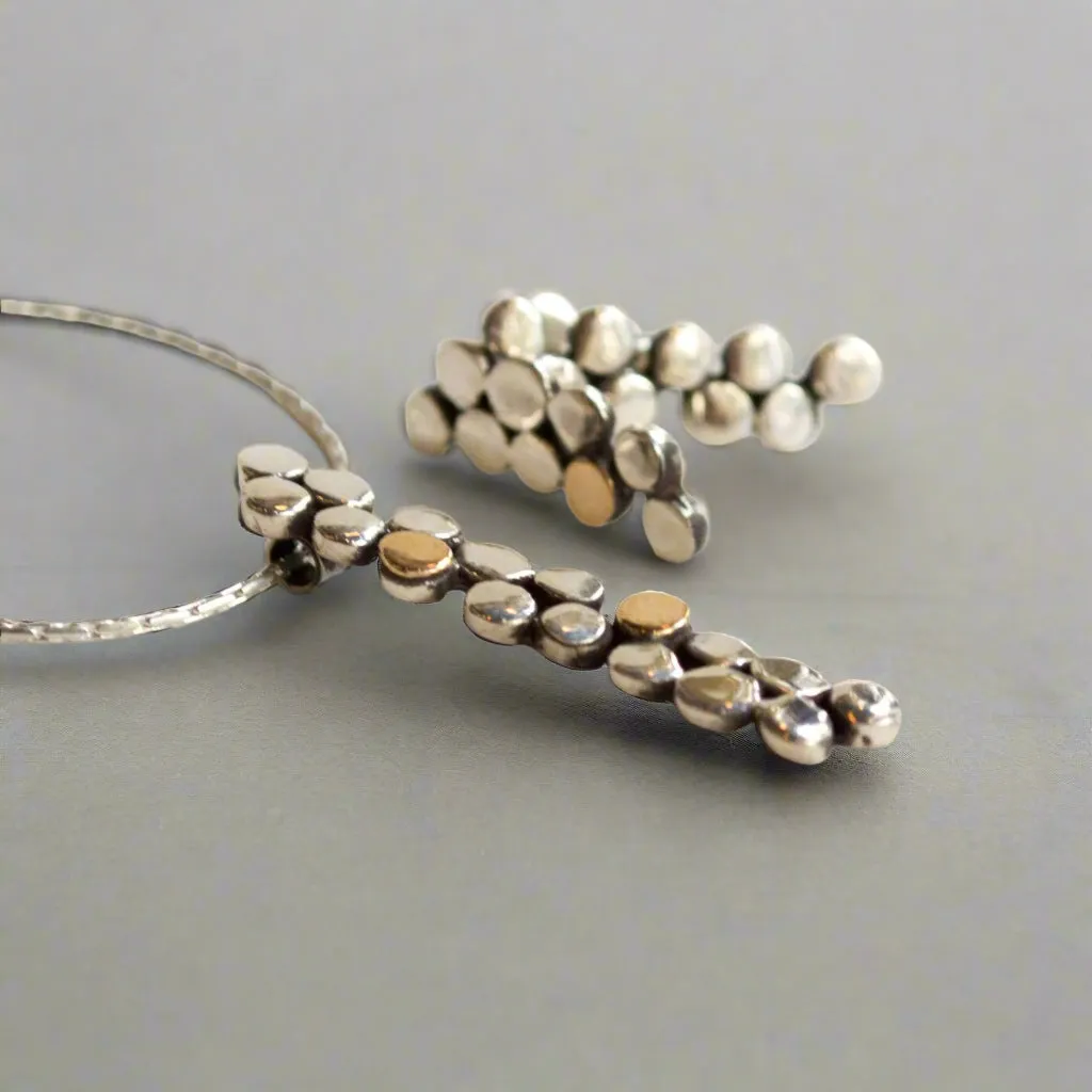 Modern Dotted Hoop Earrings - Yet to Discover.