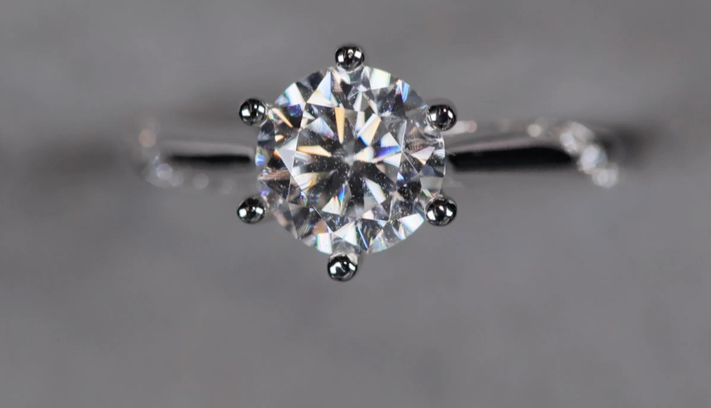 Moissanite Diamond Engagement Ring | Womens Lab Grown Diamond Engagement Ring