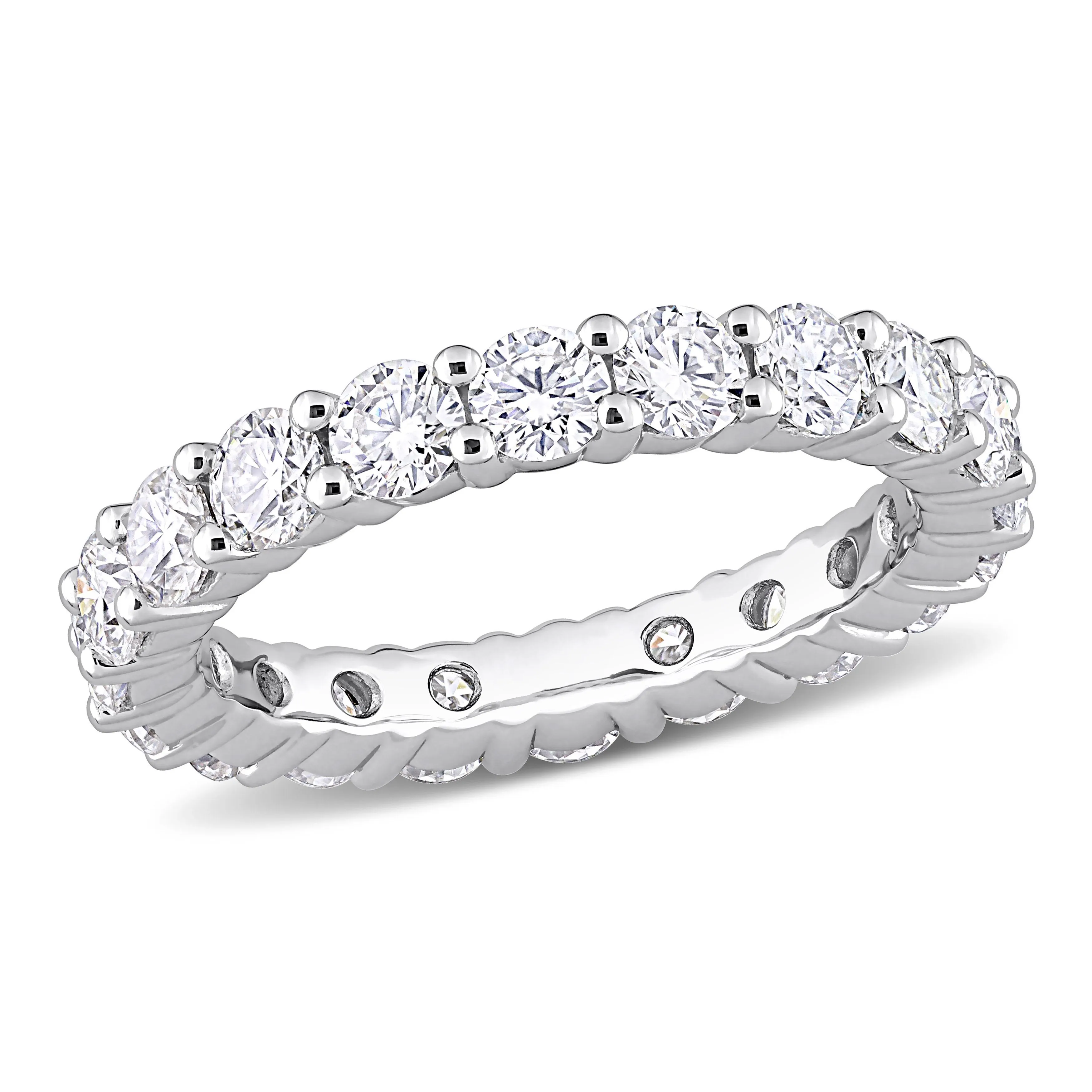 Moissanite Silver Eternity Ring