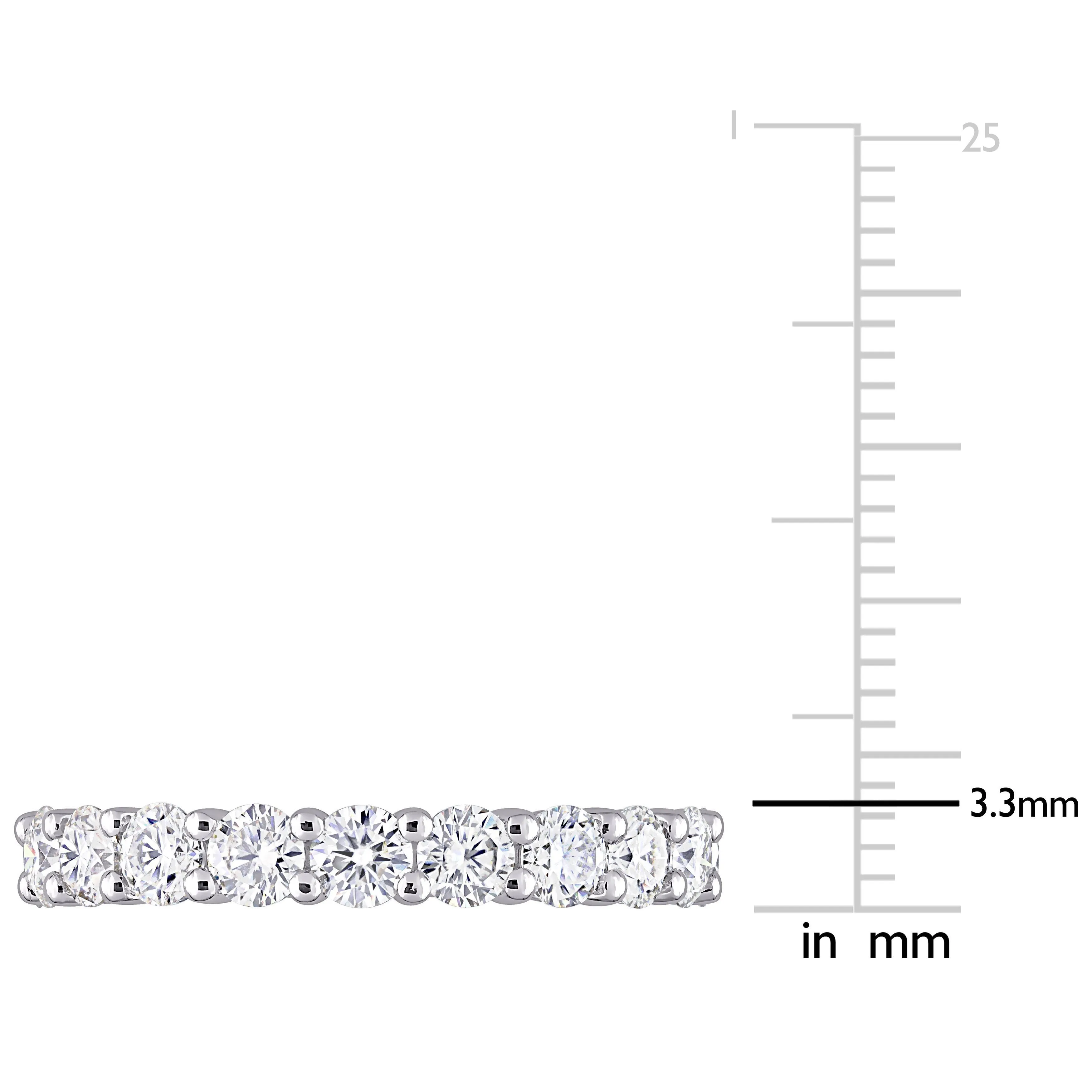 Moissanite Silver Eternity Ring