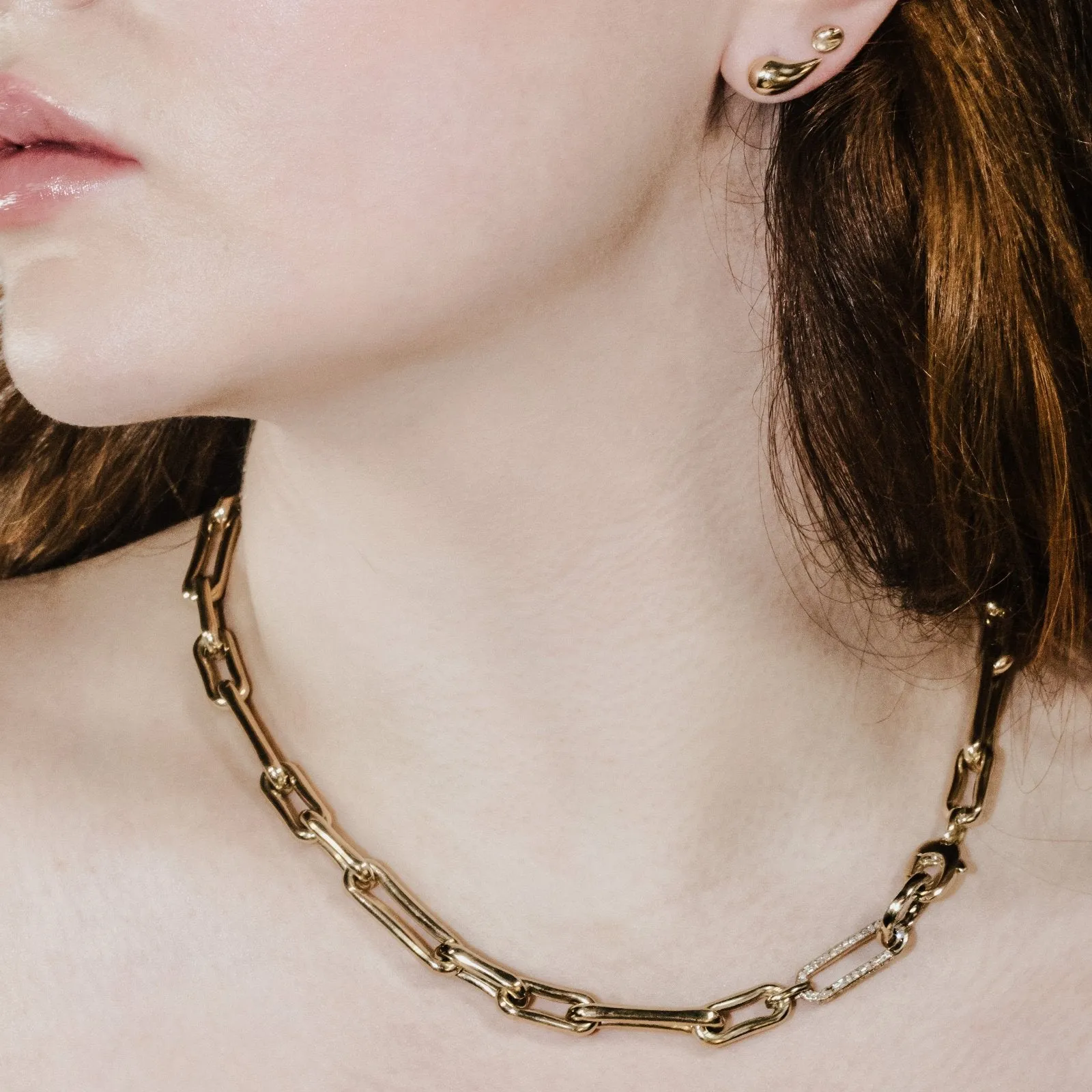 Molten Link Chain Necklace