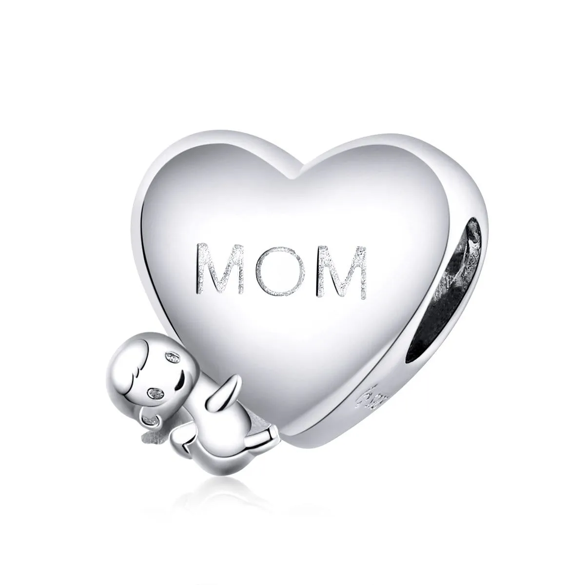 Mom Heart with Baby Charm
