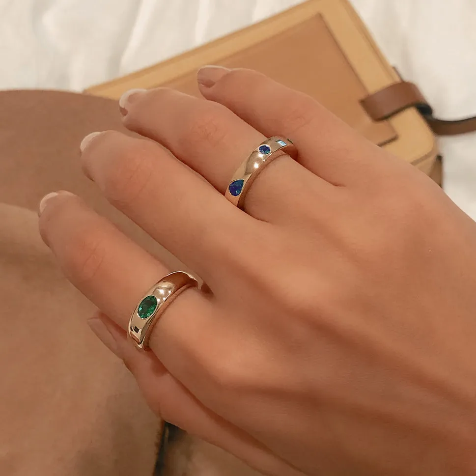 Mood Ring in Blue Sapphire