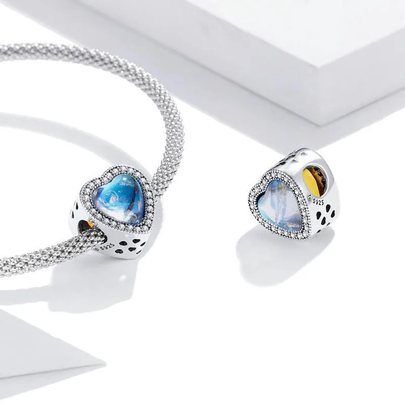 Moonstone Heart Charm