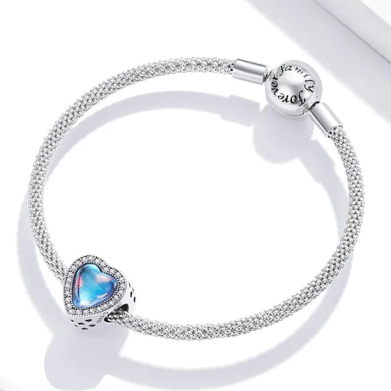 Moonstone Heart Charm