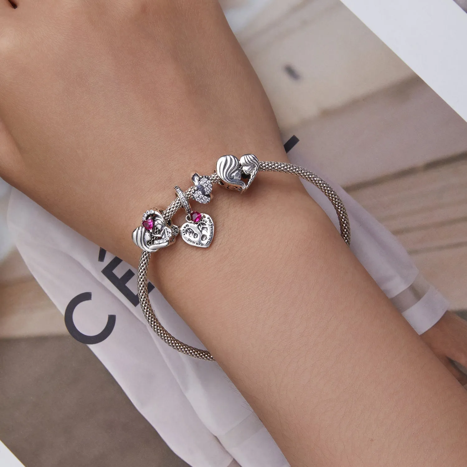 Mother & Daughter Face Charm