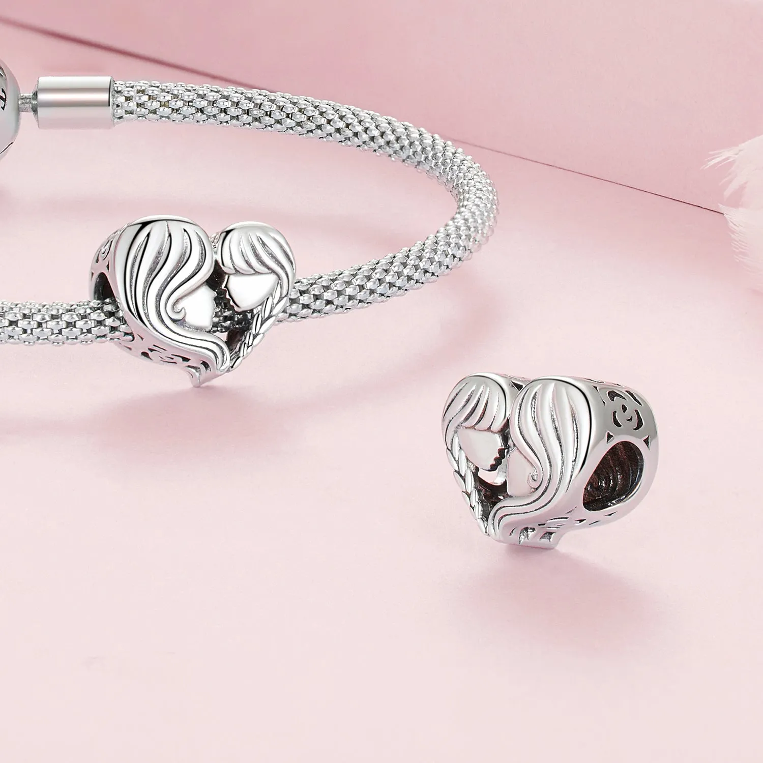 Mother & Daughter Face Charm