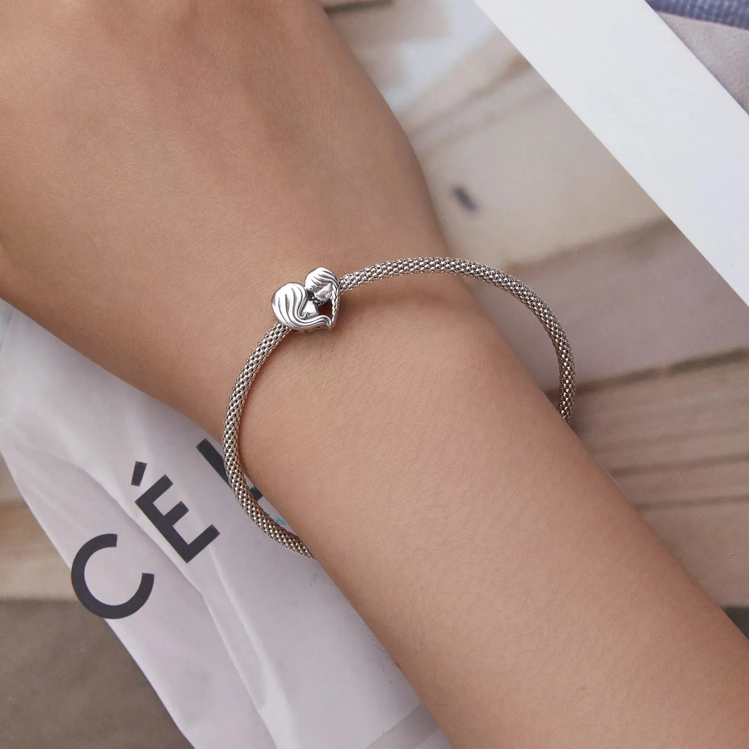 Mother & Daughter Face Charm