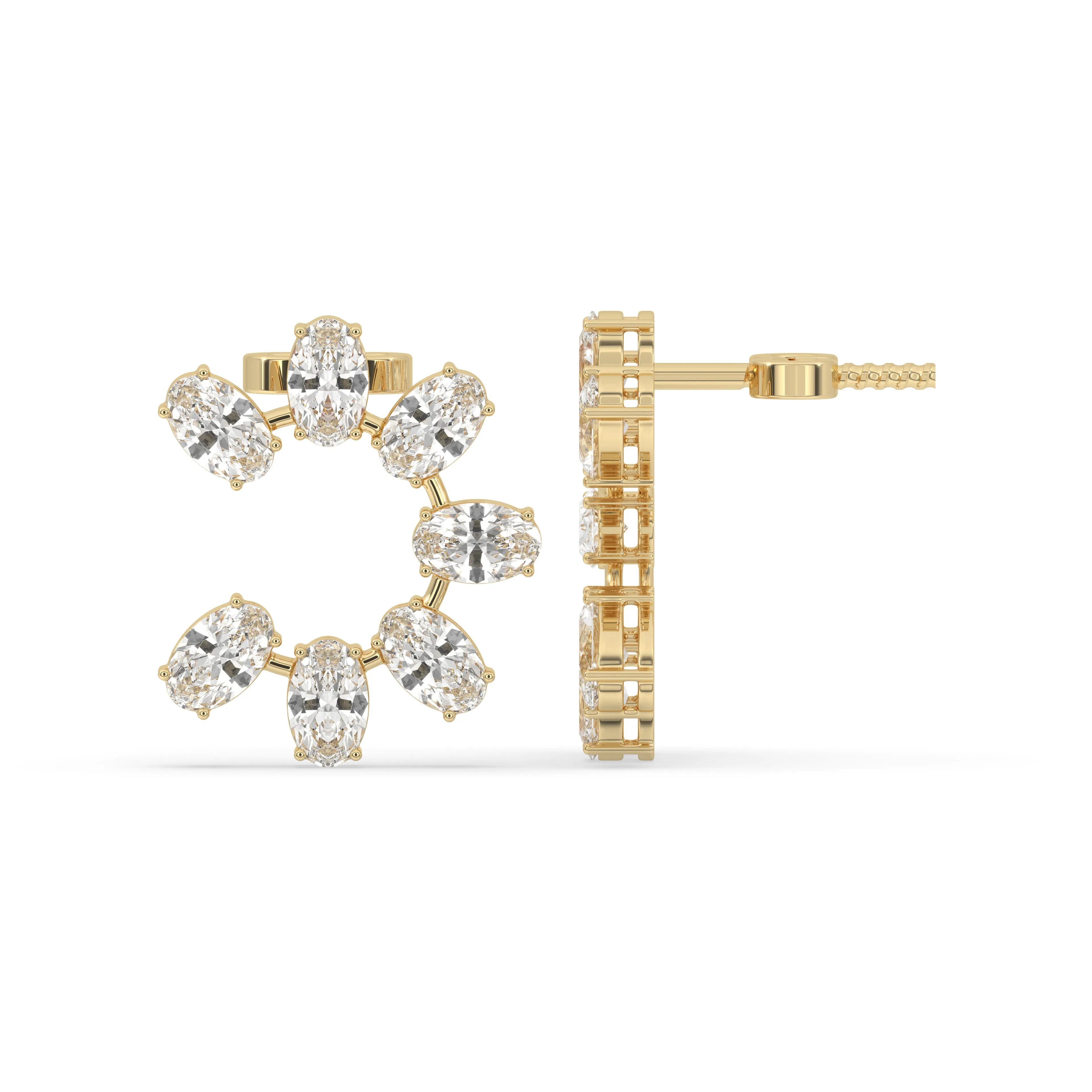 Moval Cut Earrings
