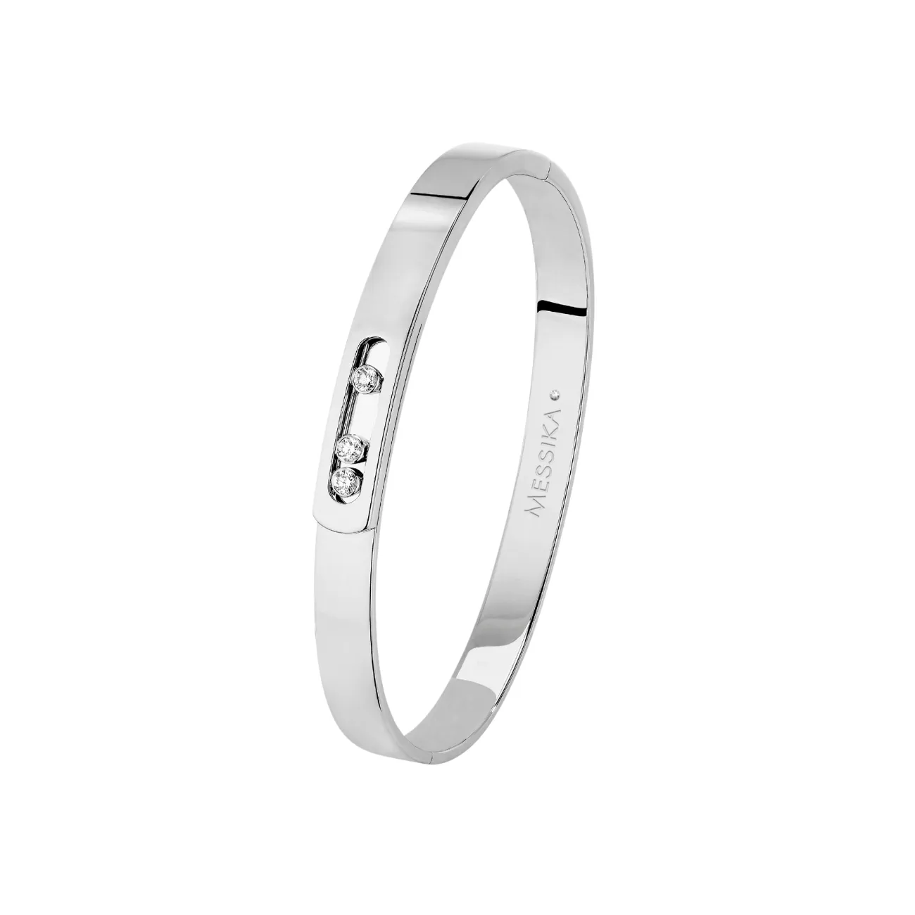 Move Noa 18K White Gold Diamond Bangle Bracelet