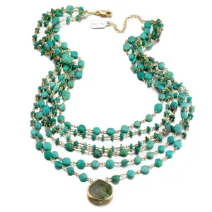 multi choker | 6 strand