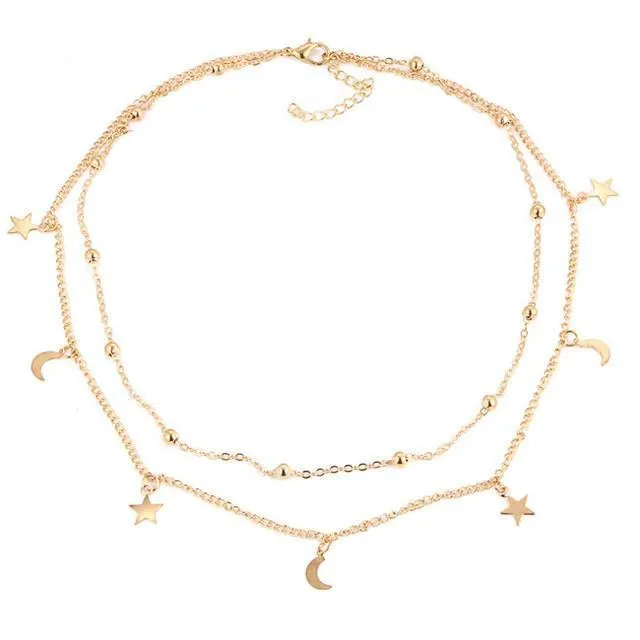 Multi-Layer Leaf Chain Necklaces