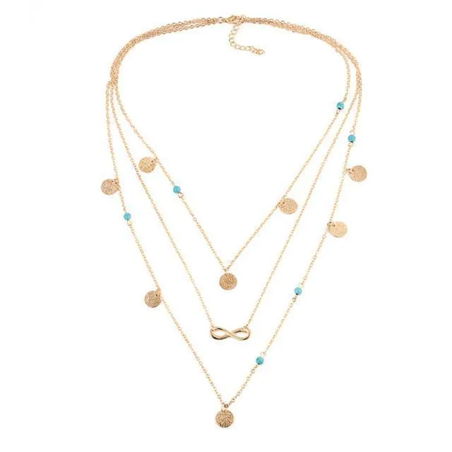 Multi-Layer Leaf Chain Necklaces