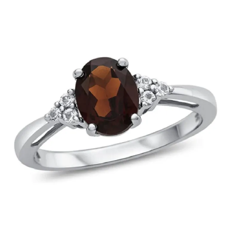 Multi Stone Solitaire Accents Sterling Silver Women Wedding Ring