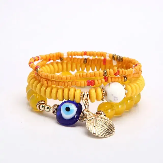Multilayer Elastic Weave Bracelet