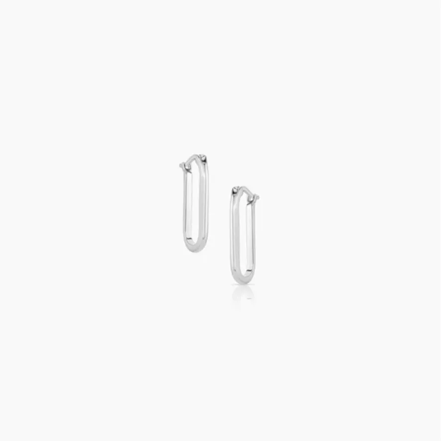 Nadine Hoop Earring in Sterling Silver | Thatch