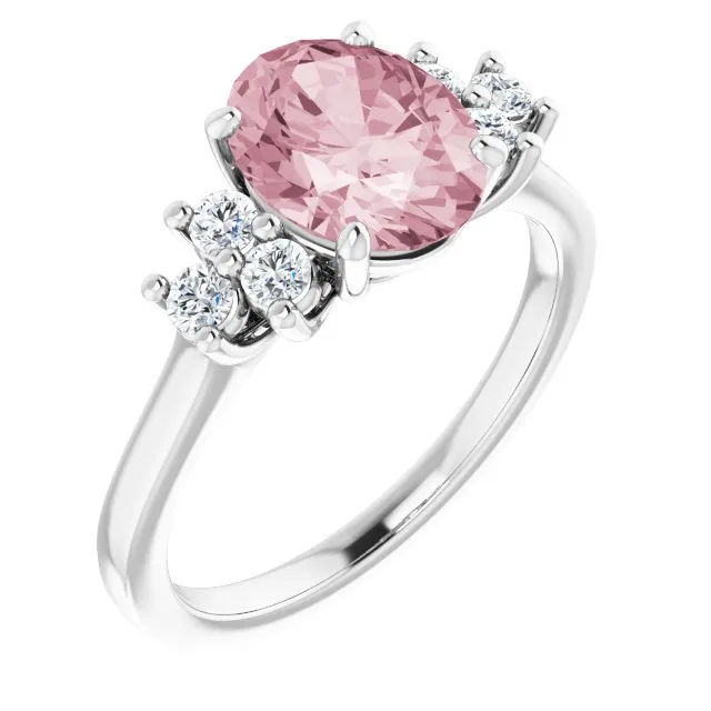 Natural Morganite & 1/5 CTW Natural Diamond Ring