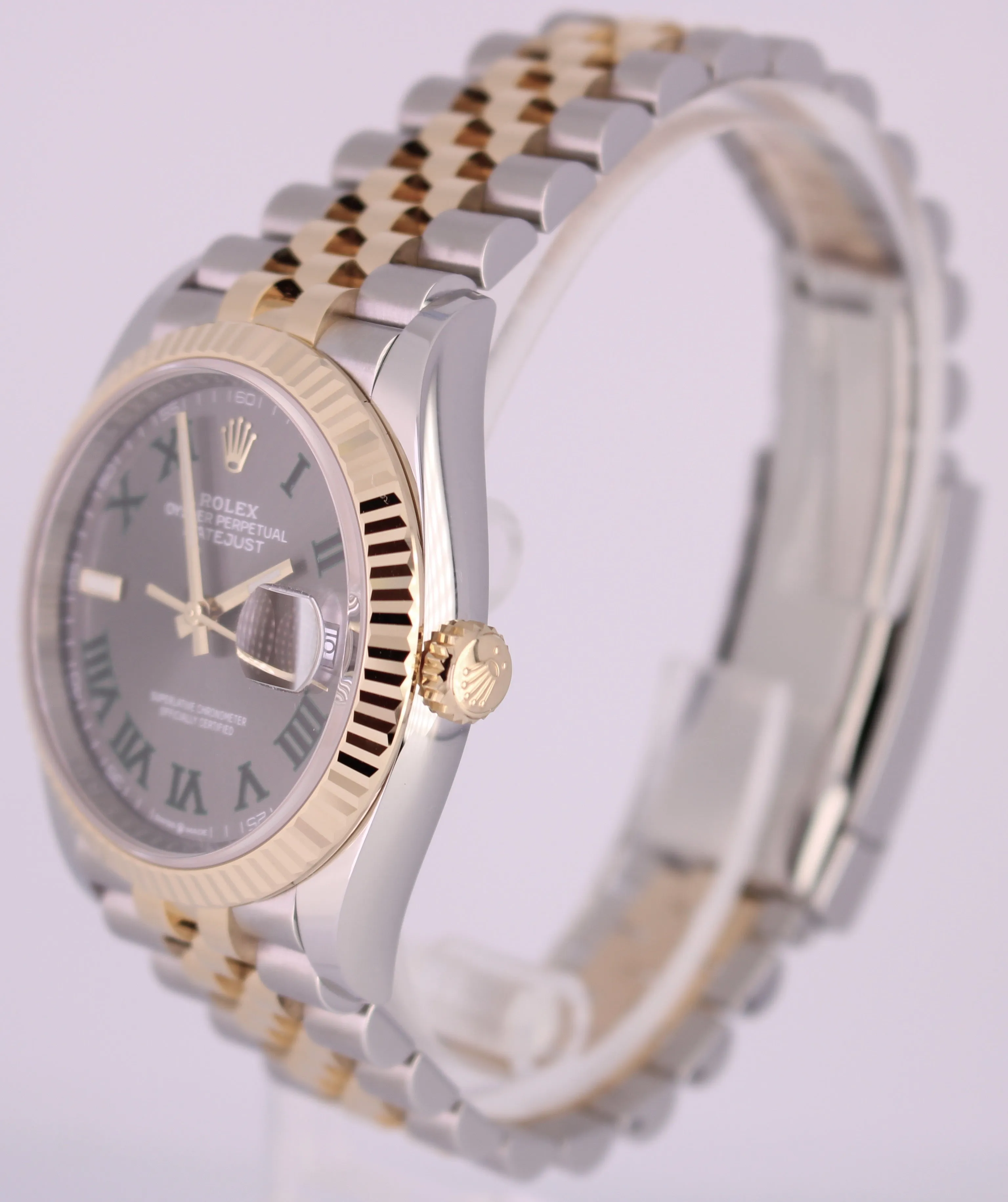 NEW 2021 Rolex DateJust Two-Tone Stainless Wimbledon Roman 36mm Jubilee 126233