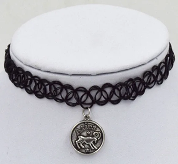 NEW - Zodiac Astrological Pendant Choker Necklaces - Choose your sign!