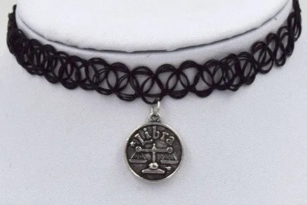 NEW - Zodiac Astrological Pendant Choker Necklaces - Choose your sign!