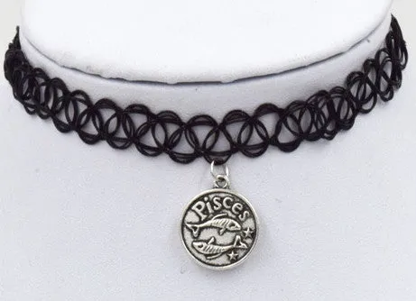 NEW - Zodiac Astrological Pendant Choker Necklaces - Choose your sign!