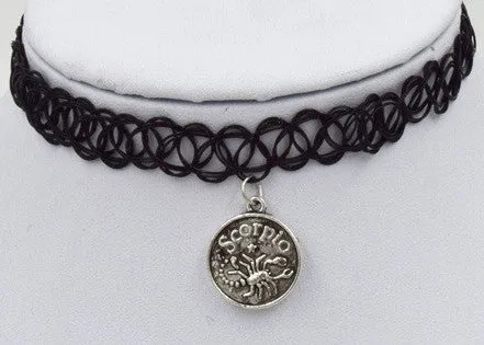 NEW - Zodiac Astrological Pendant Choker Necklaces - Choose your sign!