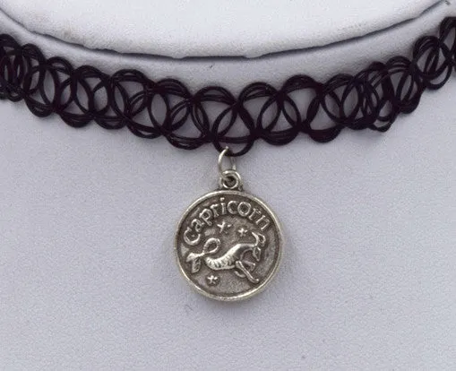 NEW - Zodiac Astrological Pendant Choker Necklaces - Choose your sign!