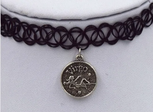 NEW - Zodiac Astrological Pendant Choker Necklaces - Choose your sign!