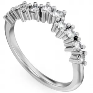 Noam Carver Asymmetrical Curved Round Cut Diamond Wedding Band