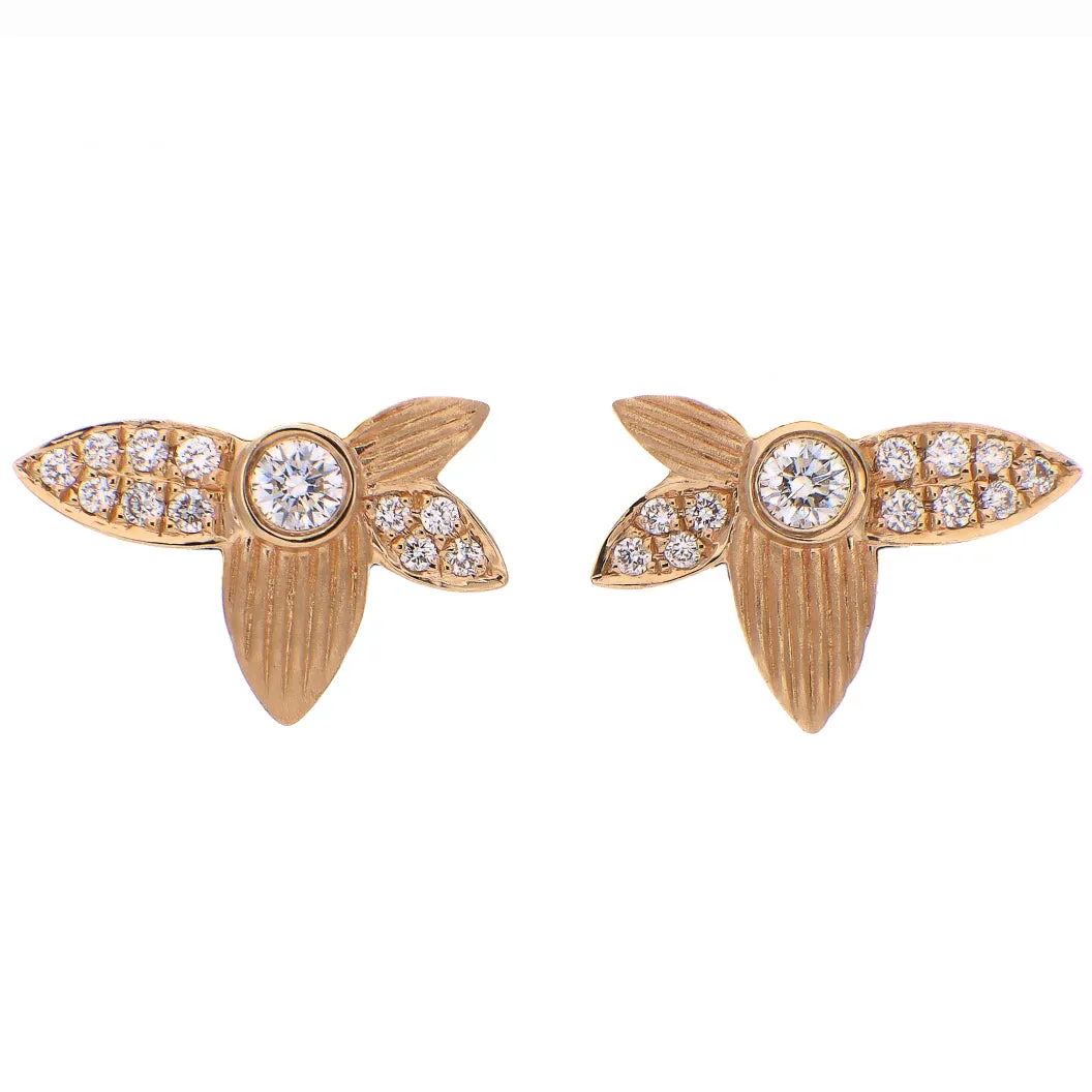 Noam Carver Fine Jewelry 14K Yellow Gold Diamond Stud Earrings