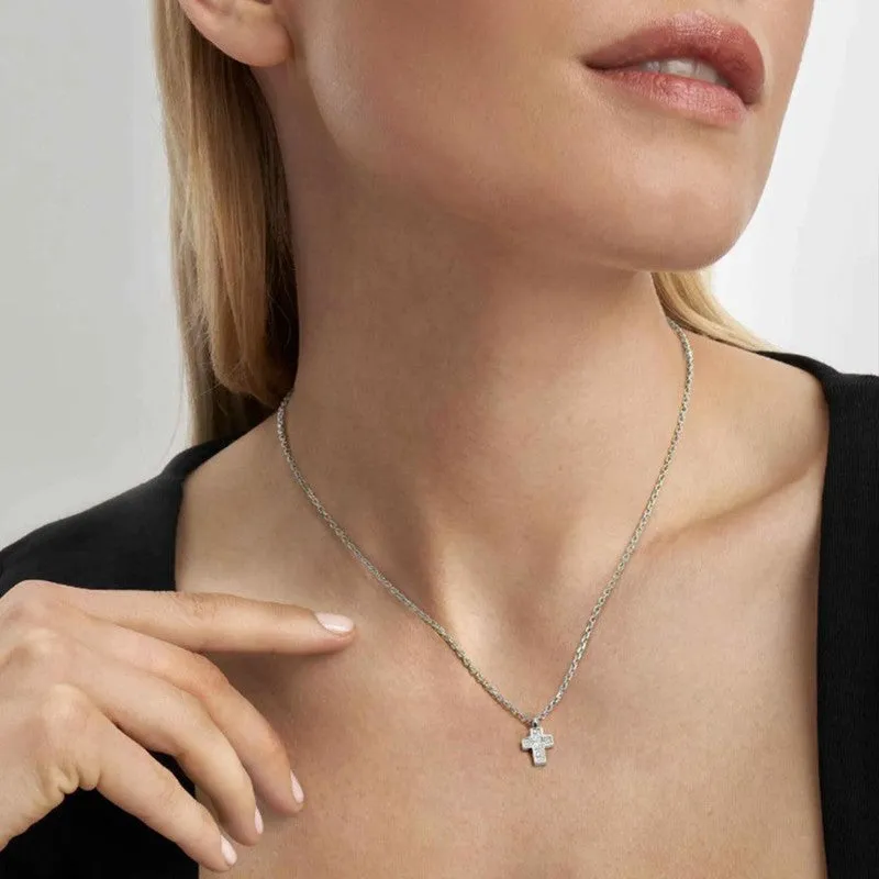 Nomination Carismatica Necklace, Silver Cross & Stones