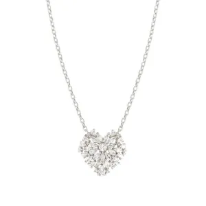 Nomination RayOfLight Necklace, Heart, White Cubic Zirconia, Silver