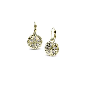 Ocean Images Seaside - Sand Dollar Cubic Zirconia French Wire Earrings