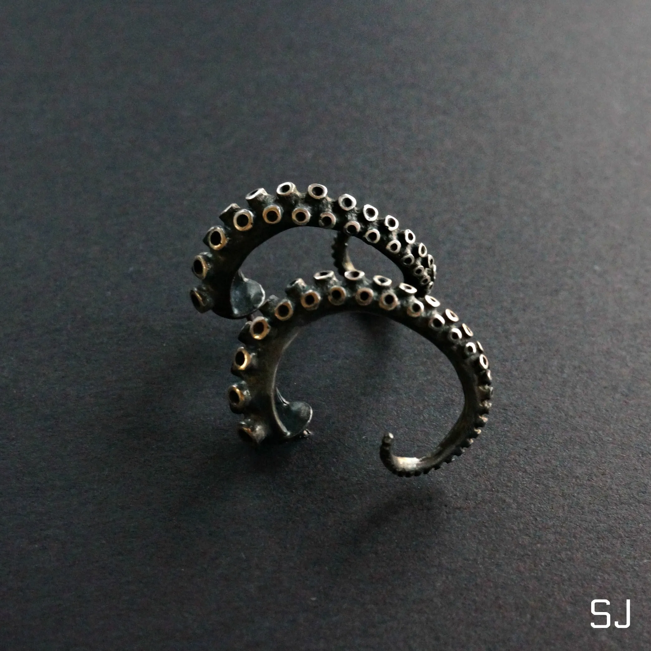 Octopus Hoop Earrings Large