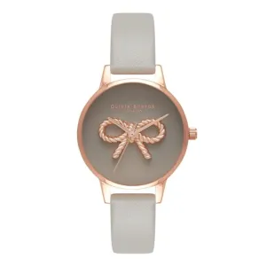 Olivia Burton Gray Leather Leather Watch