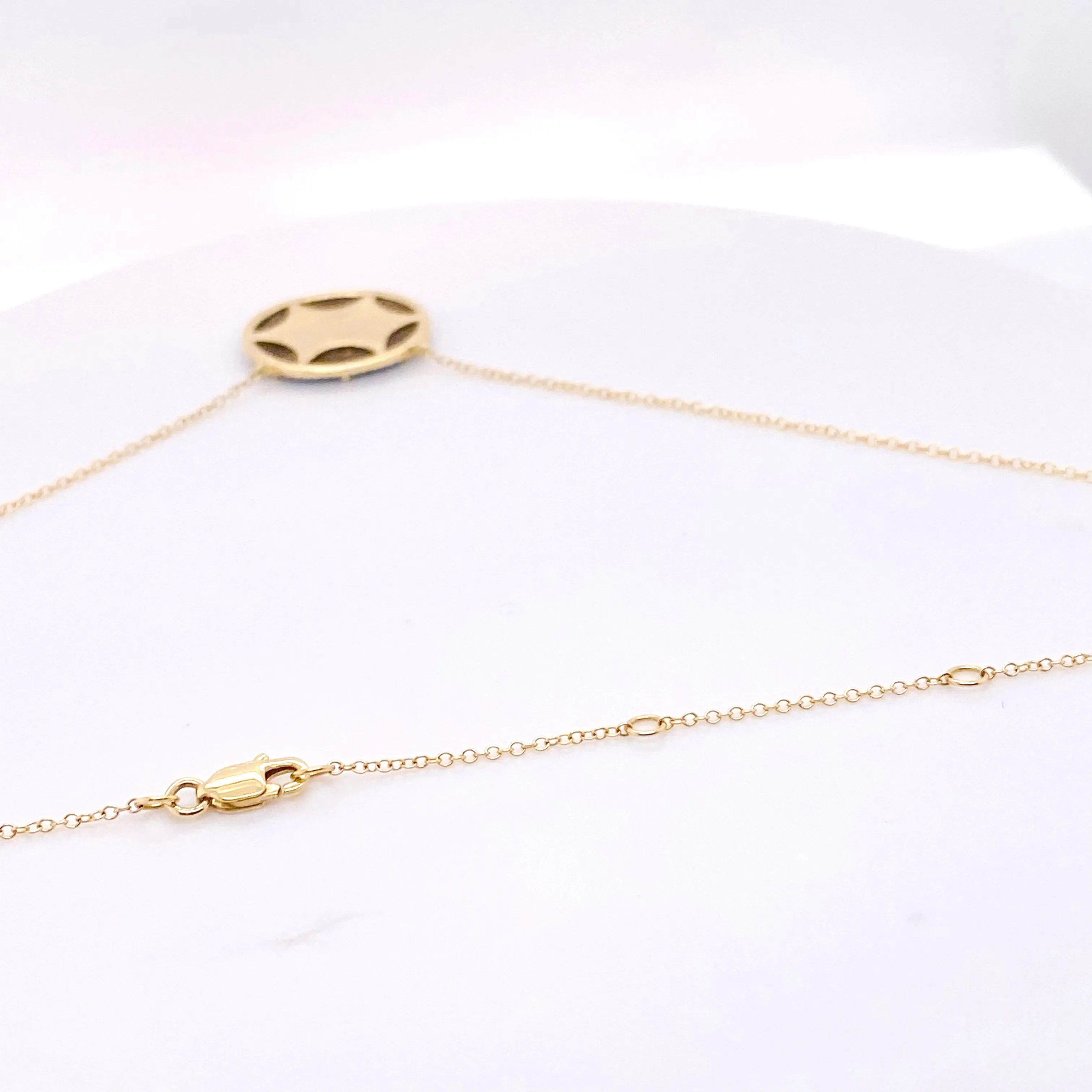 Opal Diamond Halo Necklace