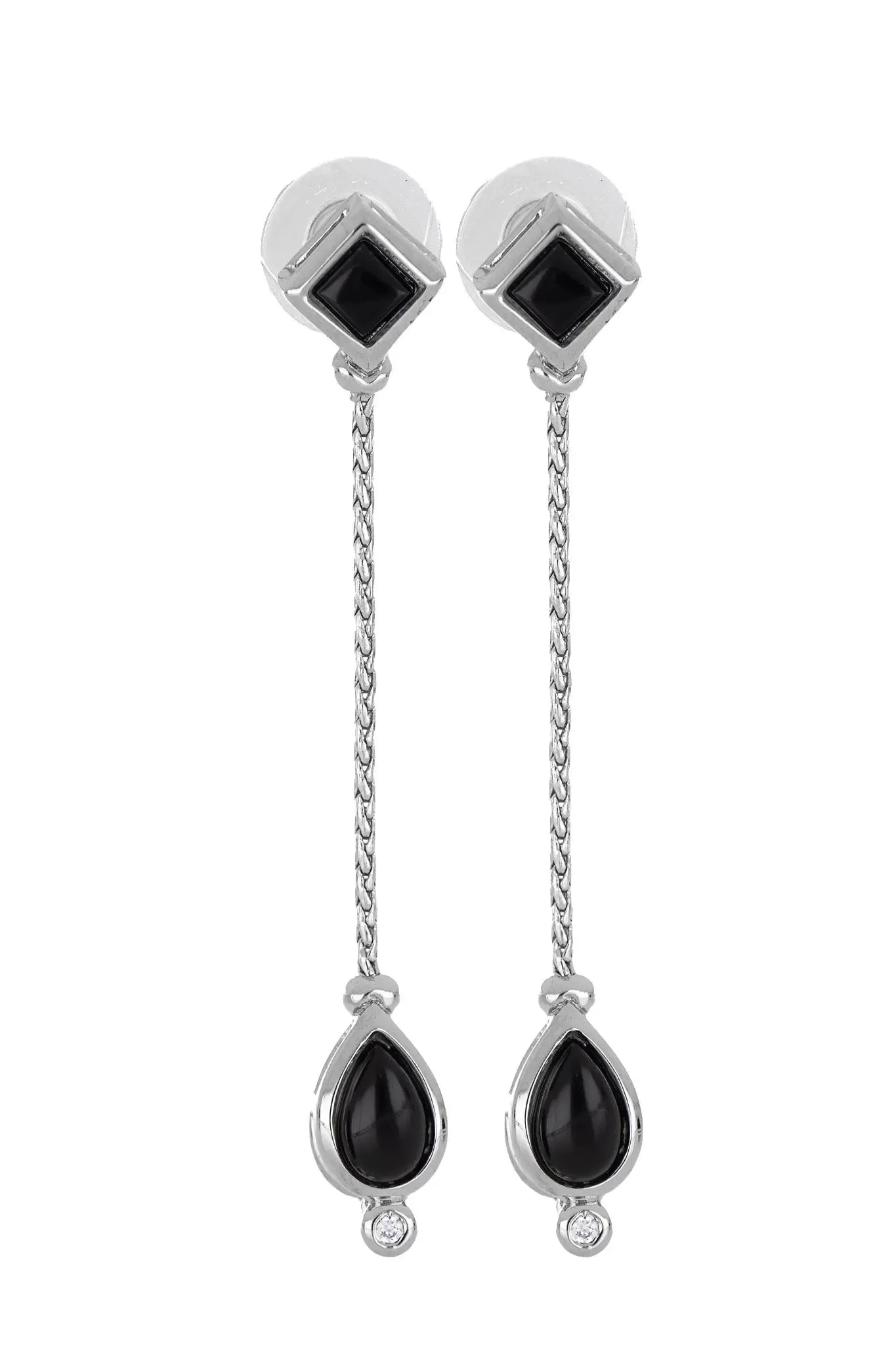Opalas do Mar/Black Onyx Collection - Dangle 1” Post Earrings