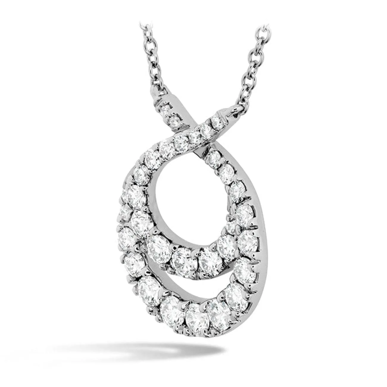 OPTIMA DOUBLE CIRCLE DIAMOND NECKLACE