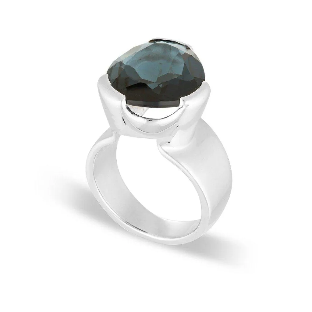 Original Tri-Cut Gemstone Ring - Sterling Silver / London Blue Topaz