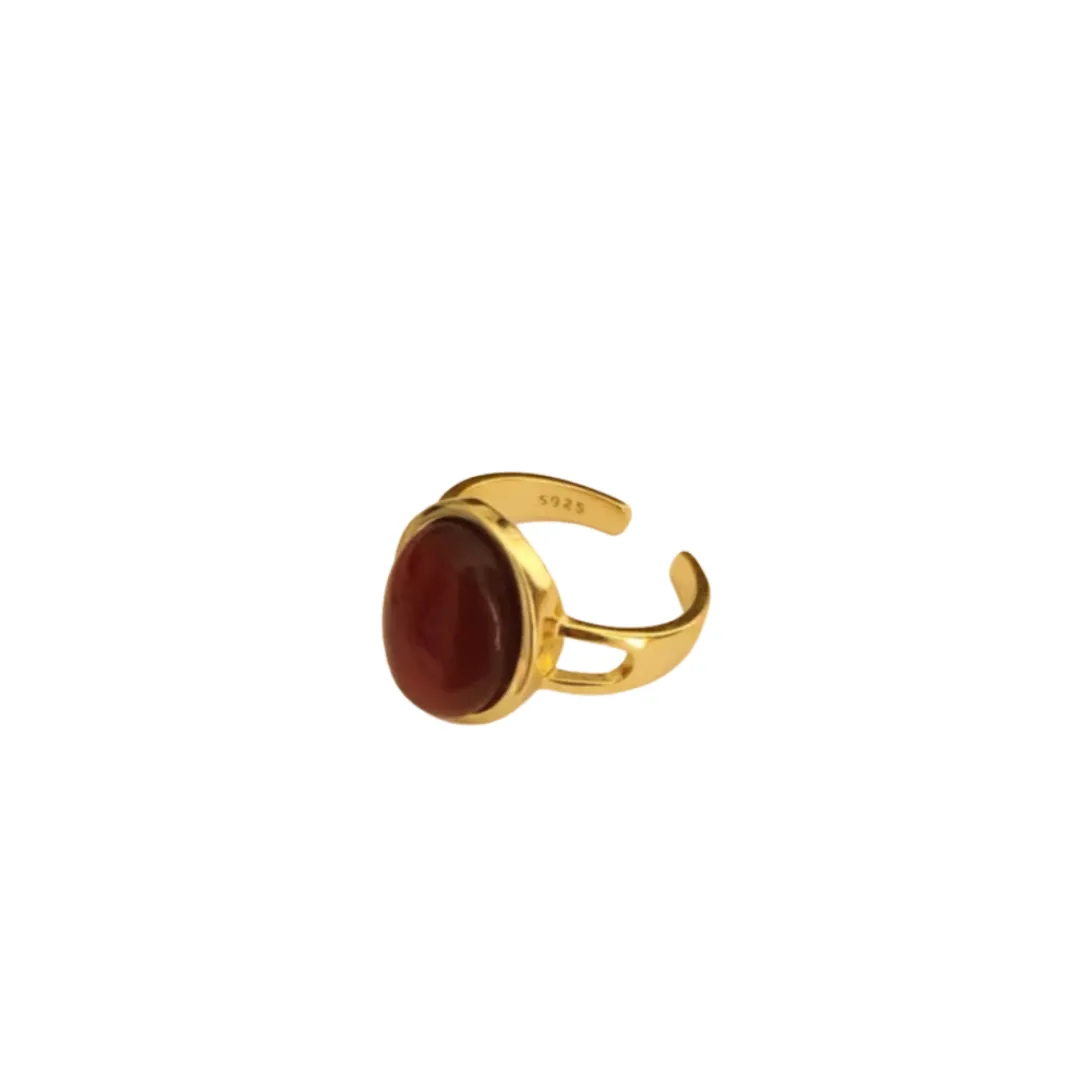 Oval Gemstone Ring
