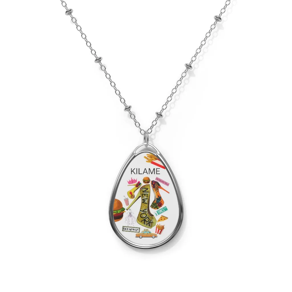 Oval Necklace 'Yellow cab'