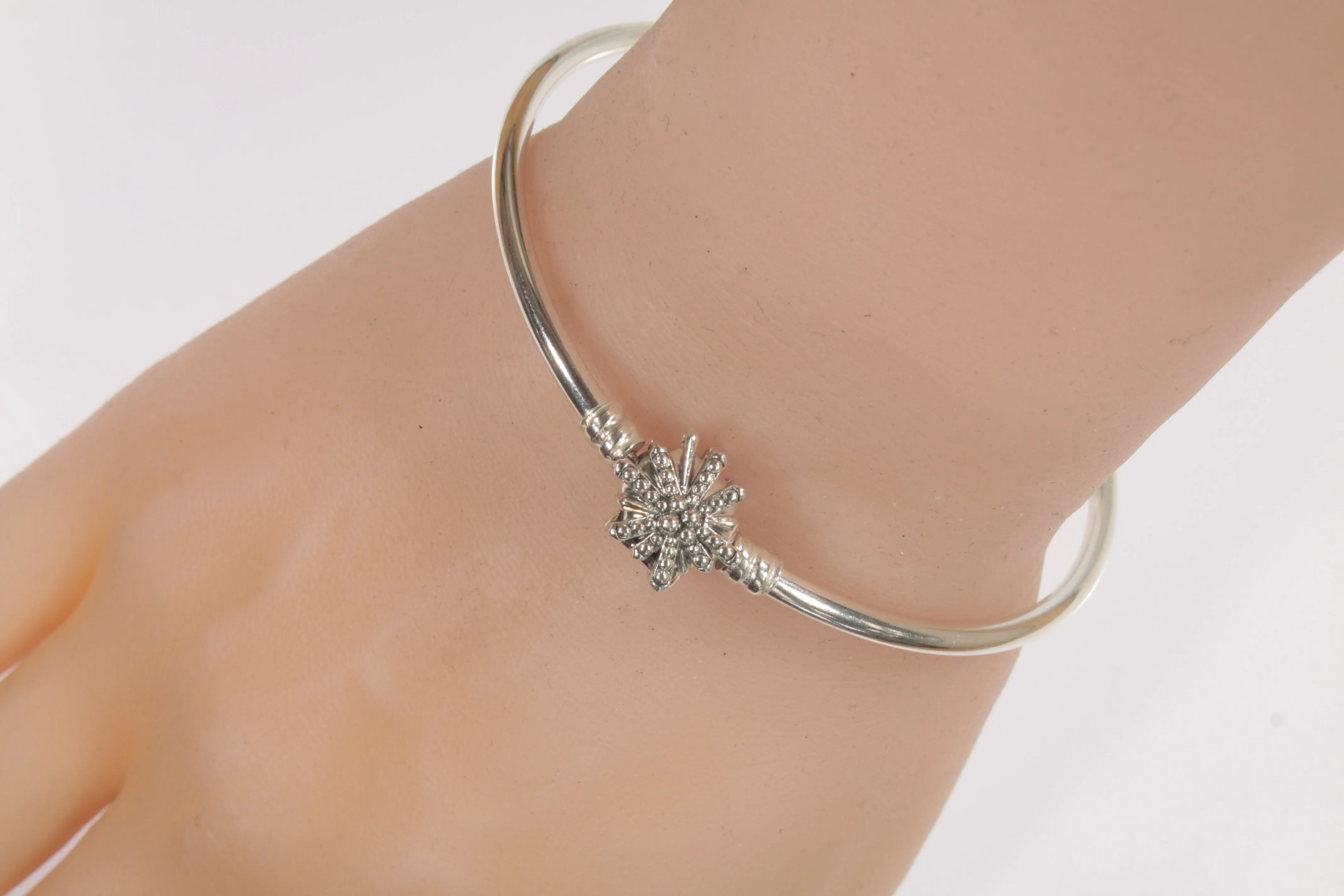 PANDORA 8.3" Limited Edition Fireworks Bangle Sterling Silver 10.9g