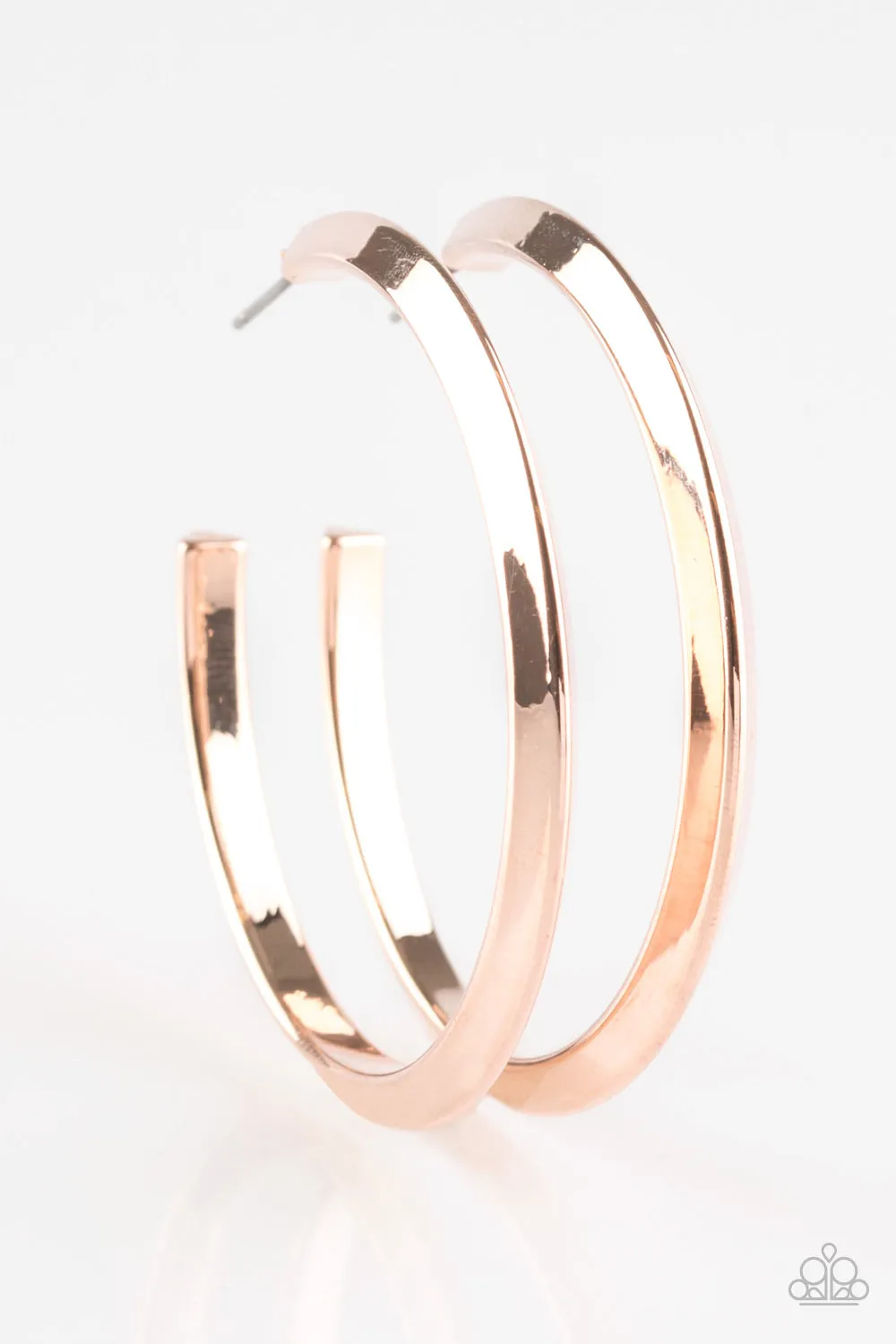 Paparazzi Some Like It HAUTE - Rose Gold Hoop Earrings