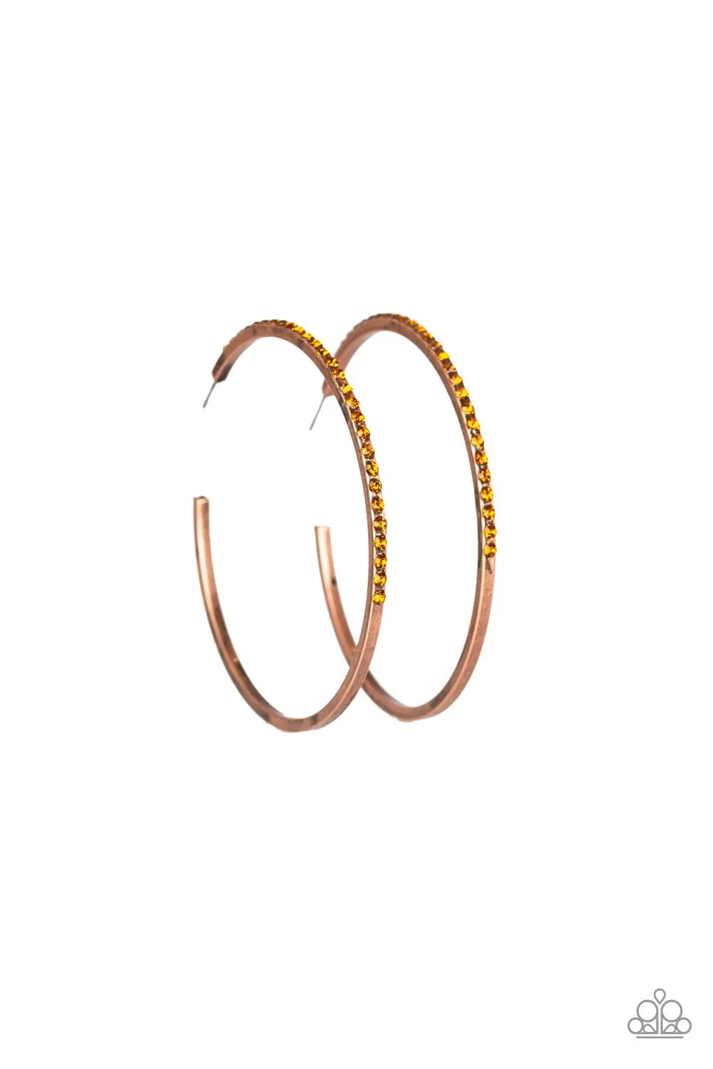 Paparazzi Trending Twinkle Earrings Copper