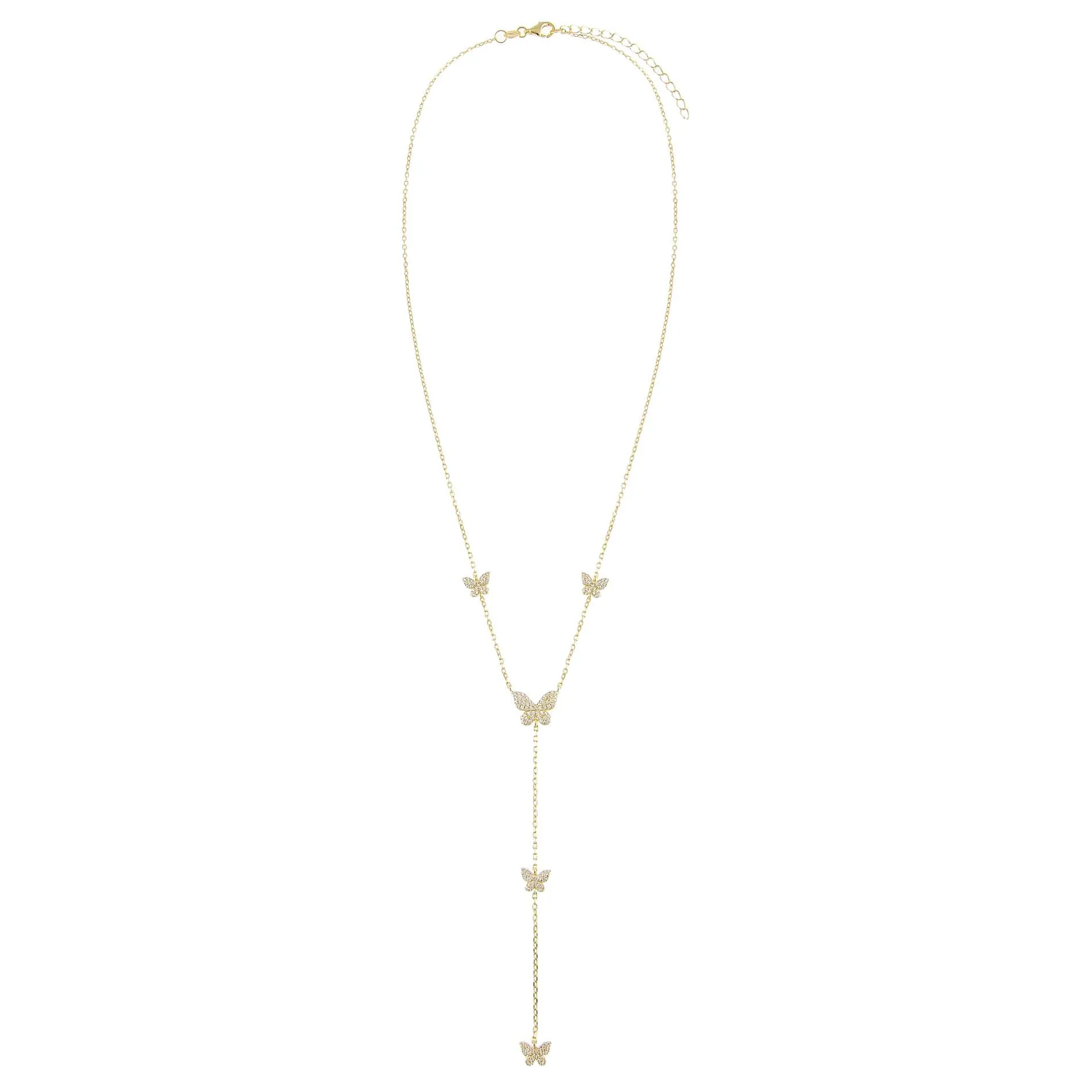 Pavé Butterfly Lariat