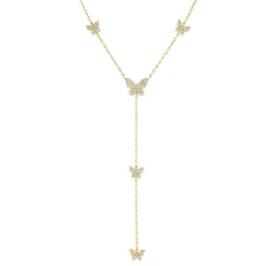 Pavé Butterfly Lariat