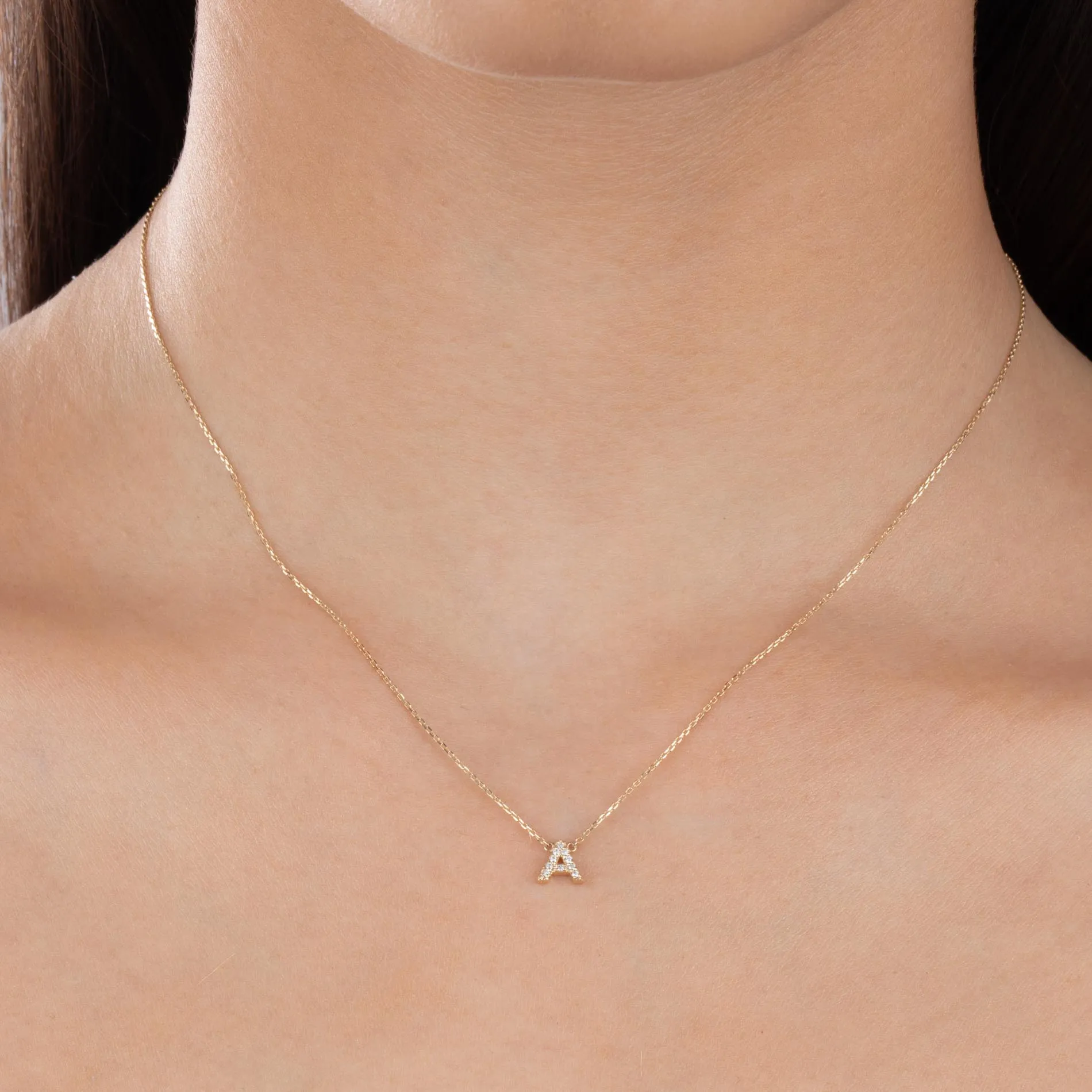 Pavé Initial Necklace